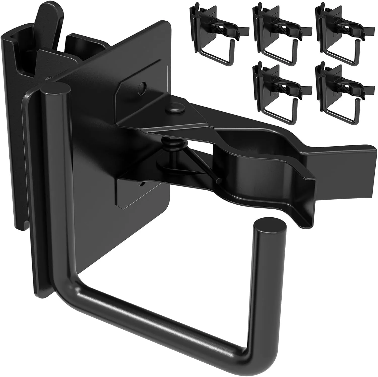 6 Pcs Upgrade E-Track Tool Holders with J Hook,E Track Accessories for Enclosed Trailer Store Shovels,Broom E Track Hook Tool Holder Hanger for Trailer Accessories,E Track Shovel Holder