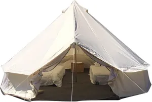 6M/20ft Oxford Bell Tent, Outdoor Waterproof Family Glamping Yurt Oxford Cloth Bell Tent, Luxury Yurt Bell Tent for Event Wedding Party Family Camping