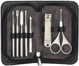 7-Piece Nail Clipper Kit, Stainless Steel Pedicure & Manicure Tools Set for Travel and Home Use