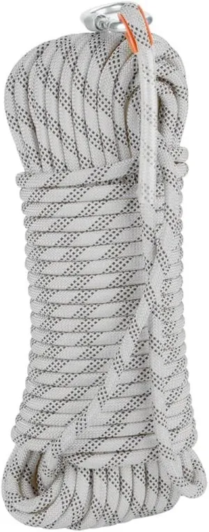 8mm Indoor Outdoor Escape Rope,Static Rescue Rope for Escape Rope, Ice Climbing Equipment, Fire Safety Rescue Rope (Color : White, Size : 8mm x 25m)