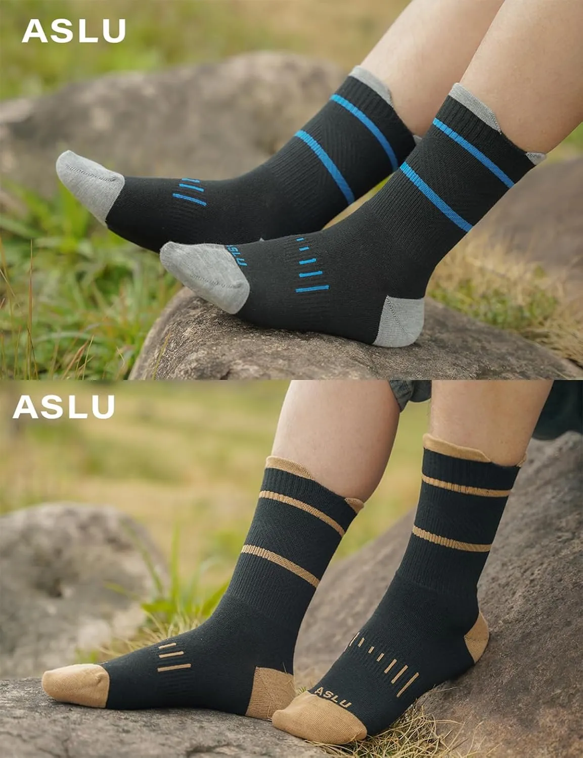 8Pairs Men's Seamless Crew Work Socks,Moisture Wicking Athletic Socks for Hiking Sports Running Available in M-XXL