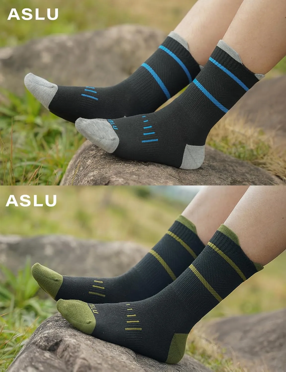 8Pairs Men's Seamless Crew Work Socks,Moisture Wicking Athletic Socks for Hiking Sports Running Available in M-XXL