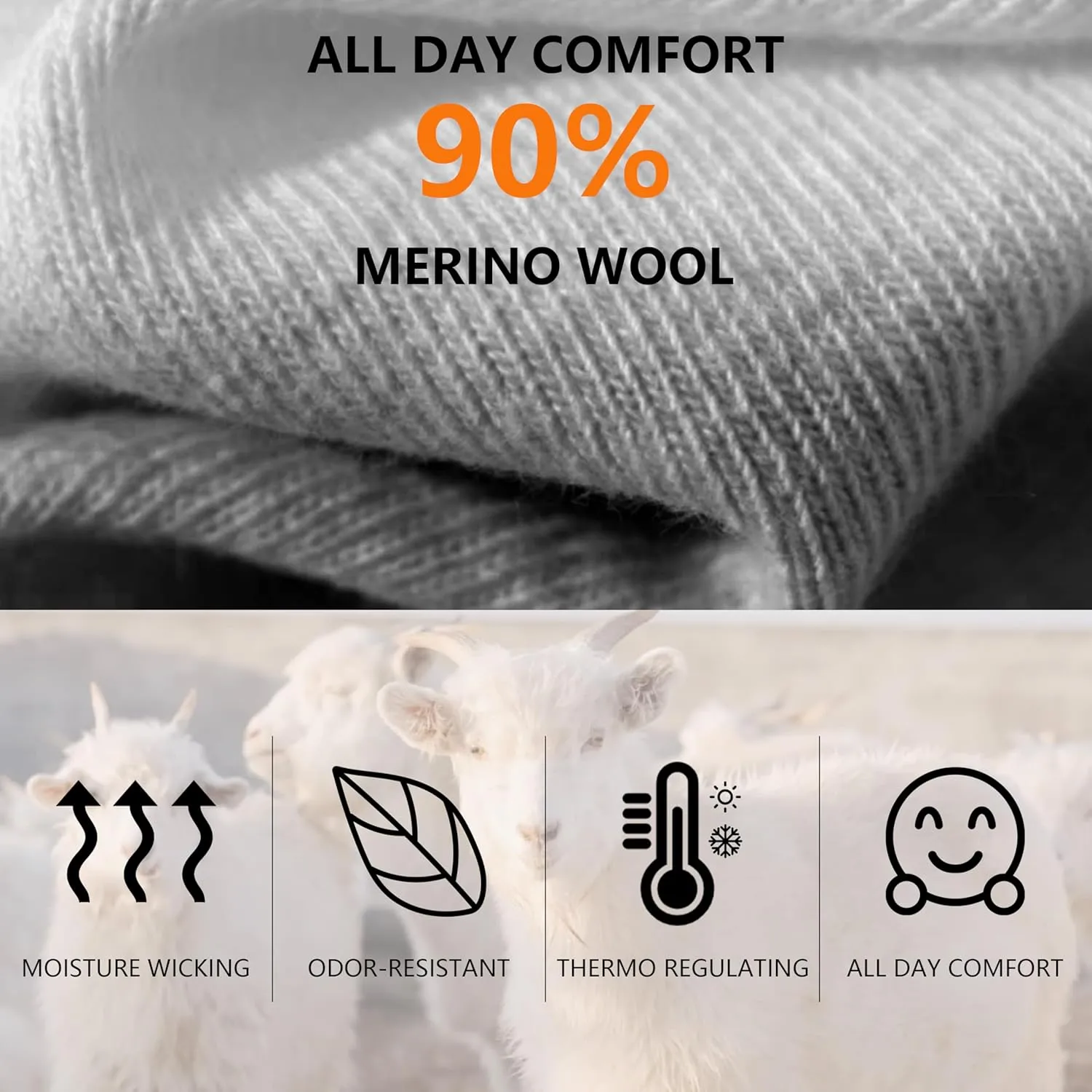 90% Merino Wool Low Cut Athletic Ultra-Light Running Ankle Socks, Tennis Golf Socks for Women & Men