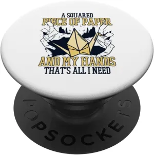 A Squared Piece Of Paper Paper Crane Folding Owl Origami PopSockets Standard PopGrip