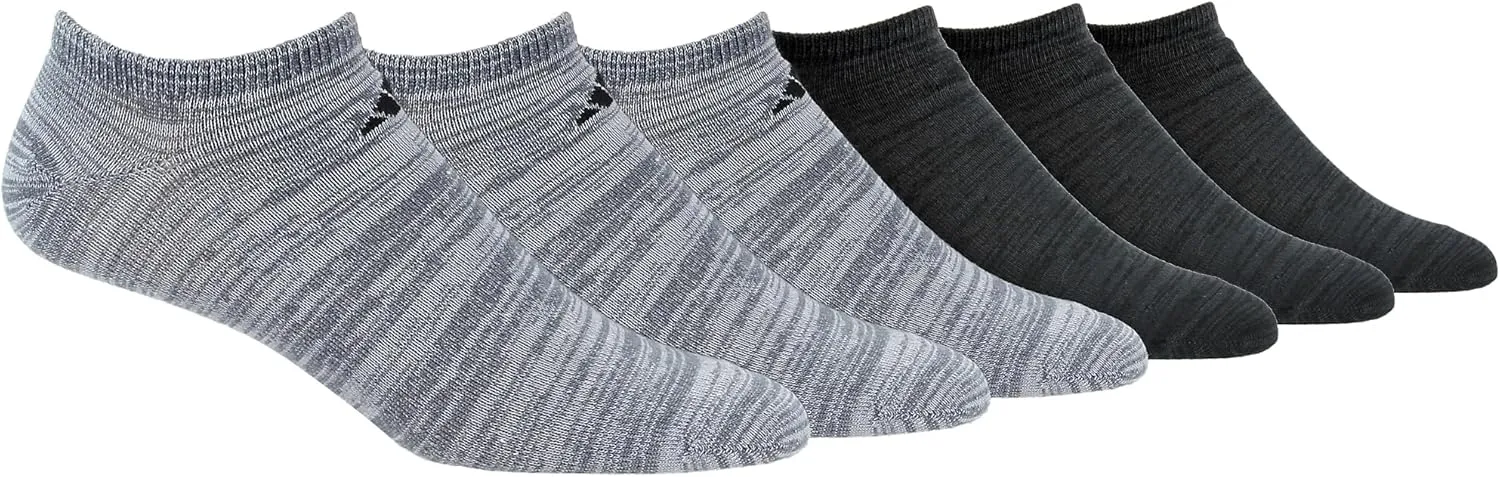 adidas Men's Superlite No Show Socks, Arch Compression Socks For Men, Athletic, Durabable, Lightweight and Breathable, 6-Pack