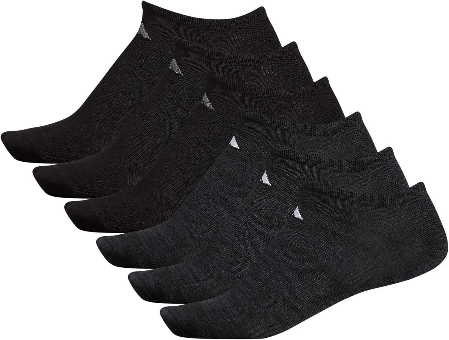adidas Men's Superlite No Show Socks, Arch Compression Socks For Men, Athletic, Durabable, Lightweight and Breathable, 6-Pack