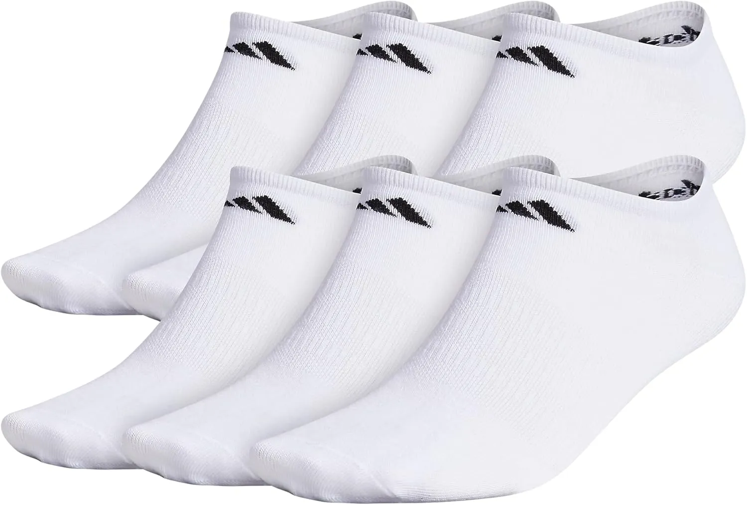 adidas Men's Superlite No Show Socks, Arch Compression Socks For Men, Athletic, Durabable, Lightweight and Breathable, 6-Pack