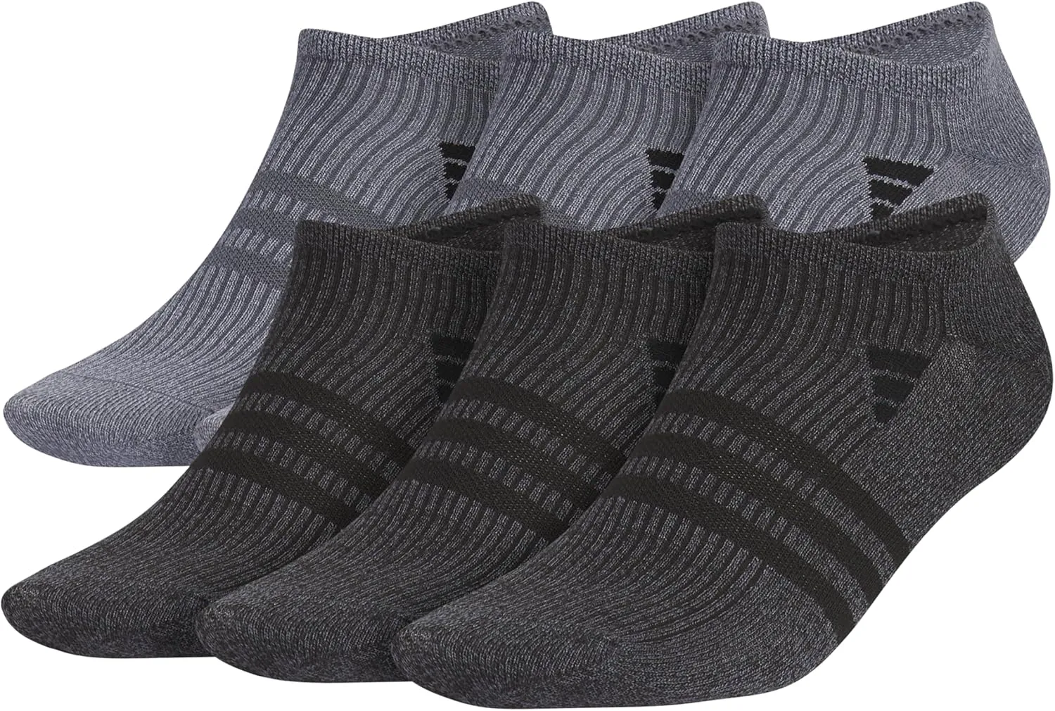 adidas Men's Superlite No Show Socks, Arch Compression Socks For Men, Athletic, Durabable, Lightweight and Breathable, 6-Pack