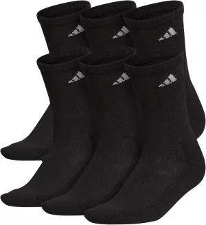 adidas Women's Athletic Cushioned 6-Pack Crew, Arch Support Socks for Women