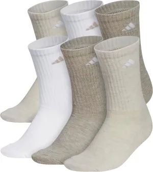 adidas Women's Athletic Cushioned 6-Pack Crew, Arch Support Socks for Women