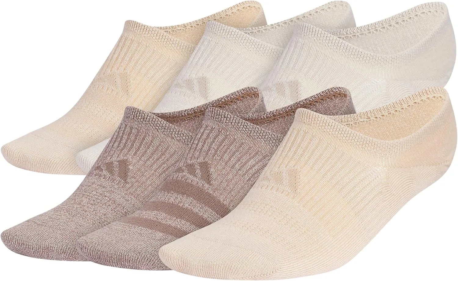 adidas Women's Superlite 3.0 6-Pack Super No Show, Athletic Socks, Invisible Ultra Low-Profile, Cushion & Arch Compression