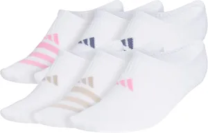 adidas Women's Superlite 3.0 6-Pack Super No Show, Athletic Socks, Invisible Ultra Low-Profile, Cushion & Arch Compression