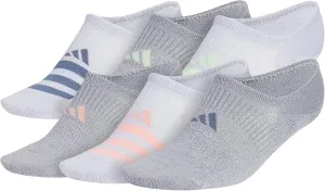 adidas Women's Superlite 3.0 6-Pack Super No Show, Athletic Socks, Invisible Ultra Low-Profile, Cushion & Arch Compression