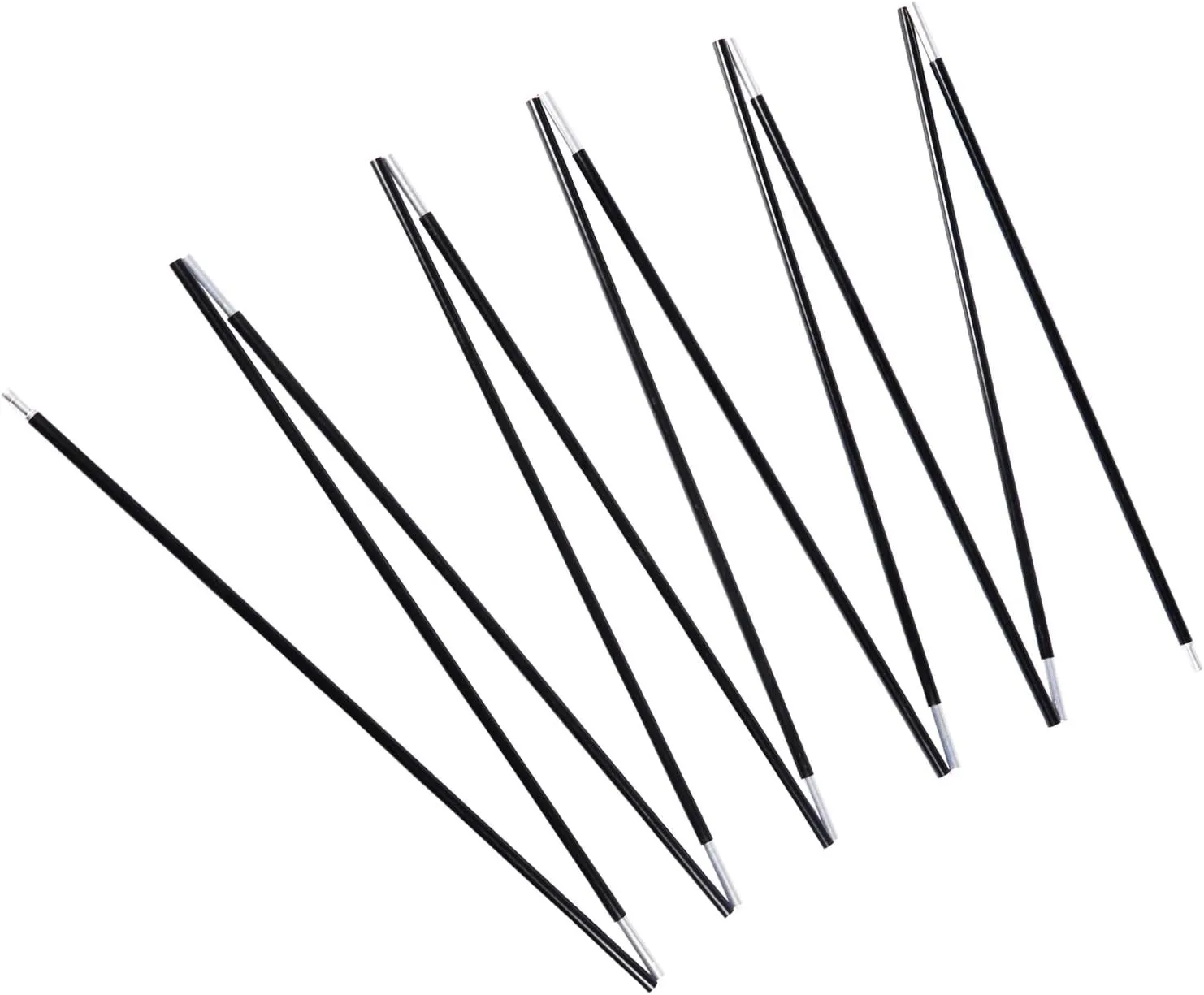 Aluminum Tent Poles Replacement, Black Pre-Assembled Tent Pole, 7001 T6 Heated Camping Tent Rod