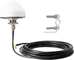 Anina Sirius XM Satellite Radio Antenna, Mirror Tubular Mount Aerial with SMB Connector 21ft Extension Wire for Semi Truck RV Trailer Car Vehicle, High Gain Sirius XM Stereo Receiver Tuner Antenna