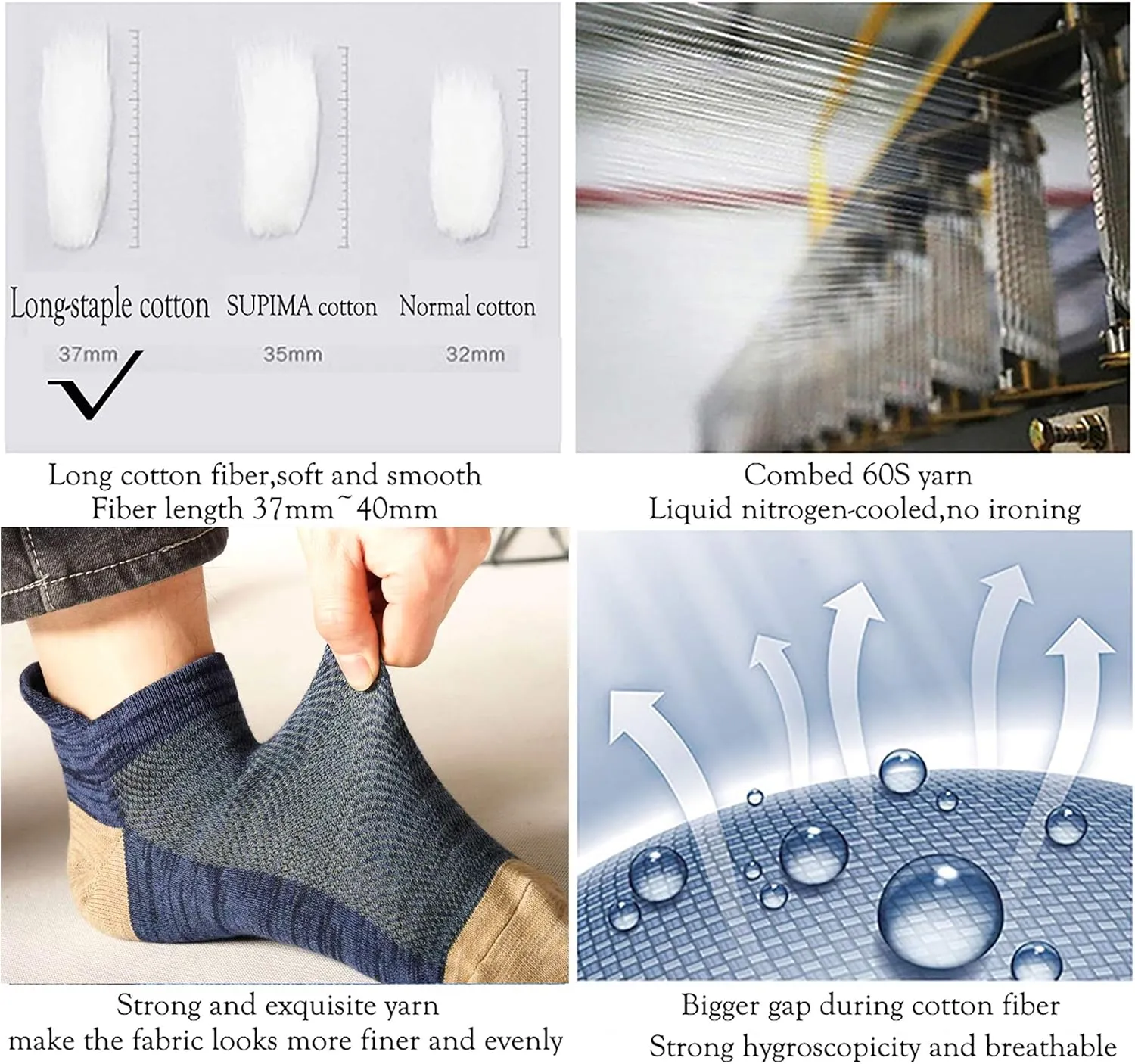 Ankle Low Cut Socks for Men/Women Short Cotton Casual Anti-Skid Moisture Wicking Socks