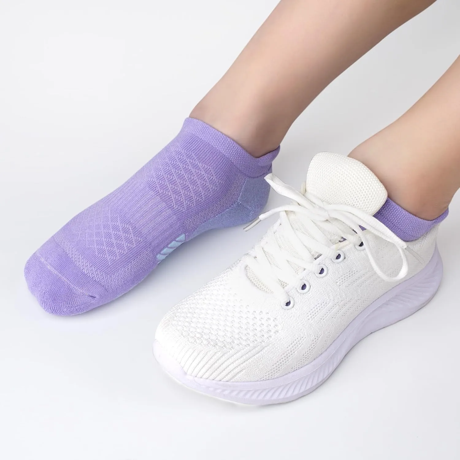 Ankle Socks Women Anti-blister Breathable Running Athletic Cushioned Socks 3/6 Pairs