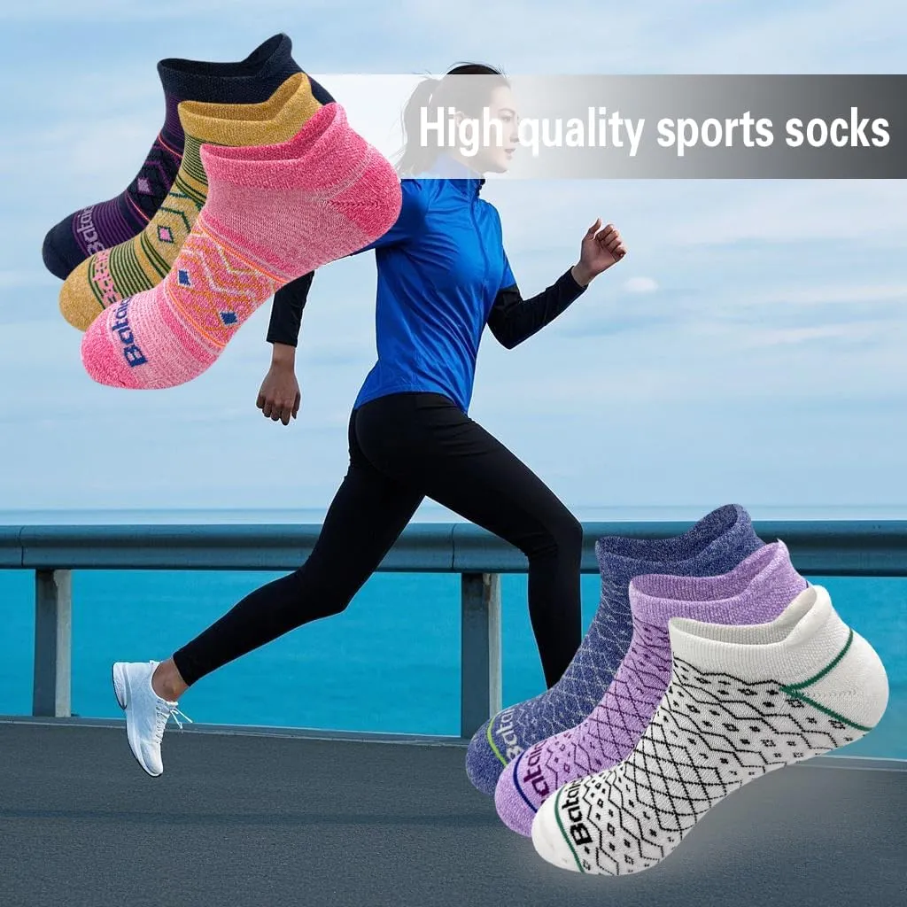 Anti-blister Thick Cushioned Wicking Odor Resist Athletic Casual Ankle Socks 6 Pairs