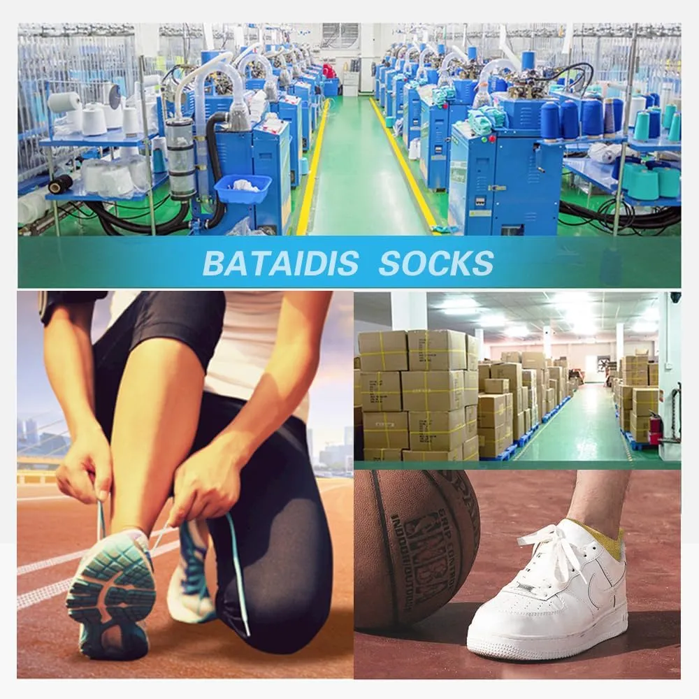 Anti-blister Thick Cushioned Wicking Odor Resist Athletic Casual Ankle Socks 6 Pairs