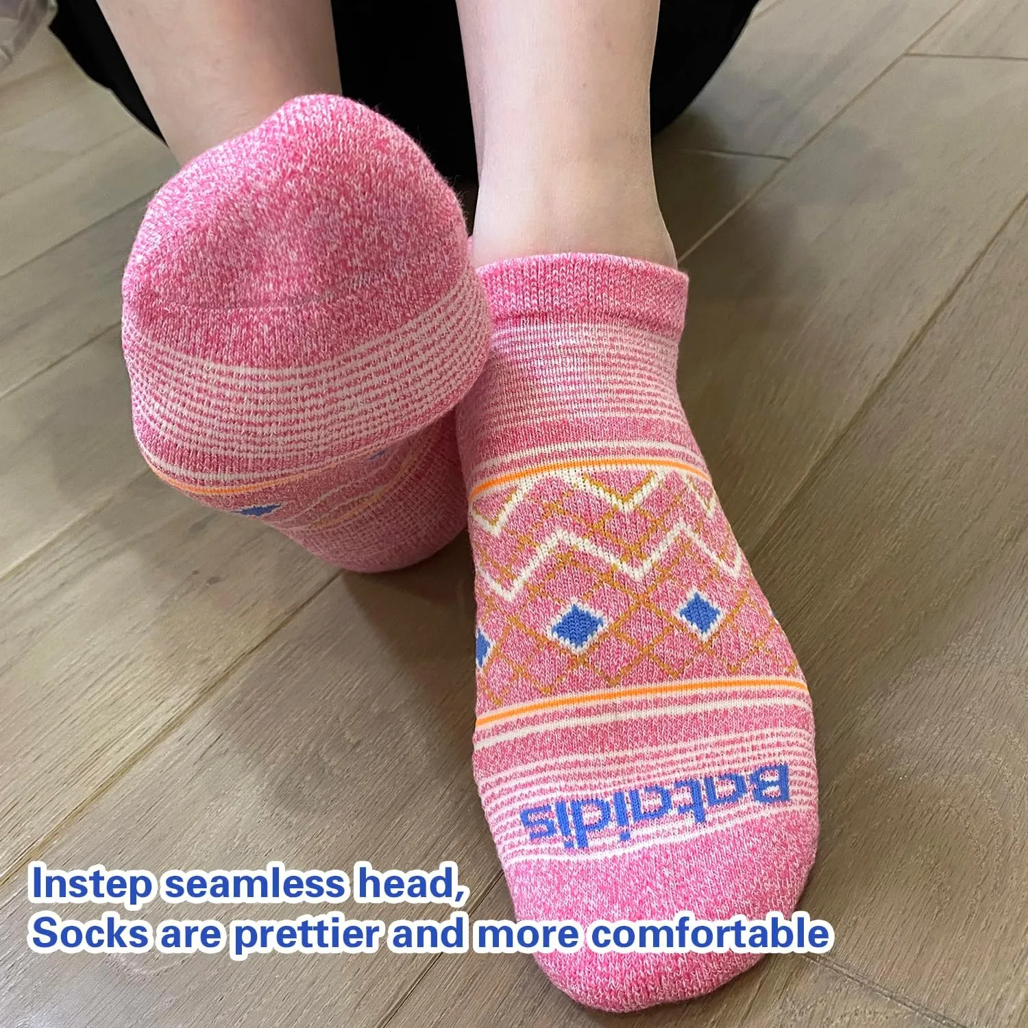 Anti-blister Thick Cushioned Wicking Odor Resist Athletic Casual Ankle Socks 6 Pairs