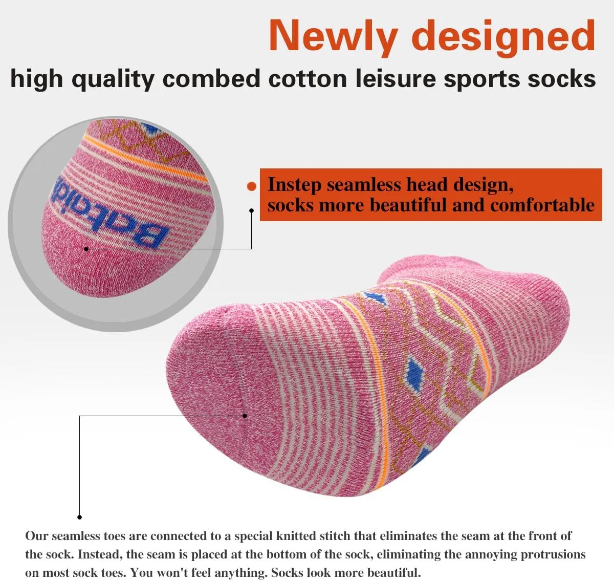 Anti-blister Thick Cushioned Wicking Odor Resist Athletic Casual Ankle Socks 6 Pairs