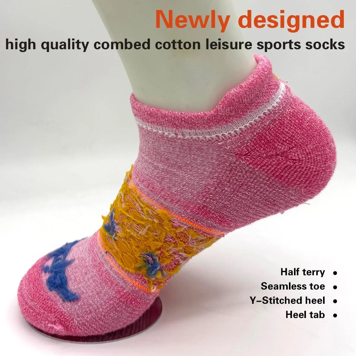 Anti-blister Thick Cushioned Wicking Odor Resist Athletic Casual Ankle Socks 6 Pairs