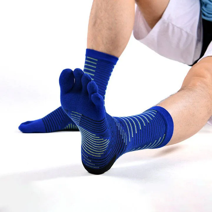 Anti-Blister Toe Fitness Crew Socks | 3 Pairs