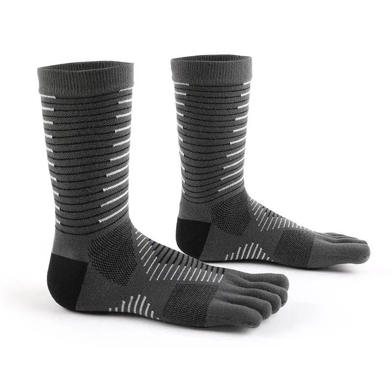 Anti-Blister Toe Fitness Crew Socks | 3 Pairs