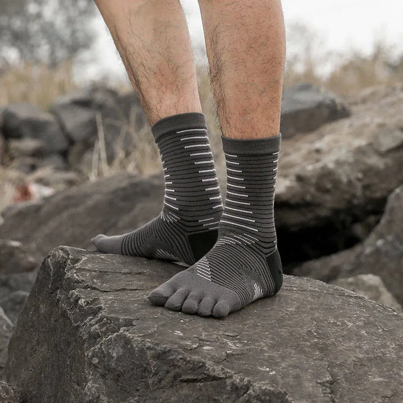 Anti-Blister Toe Fitness Crew Socks | 3 Pairs