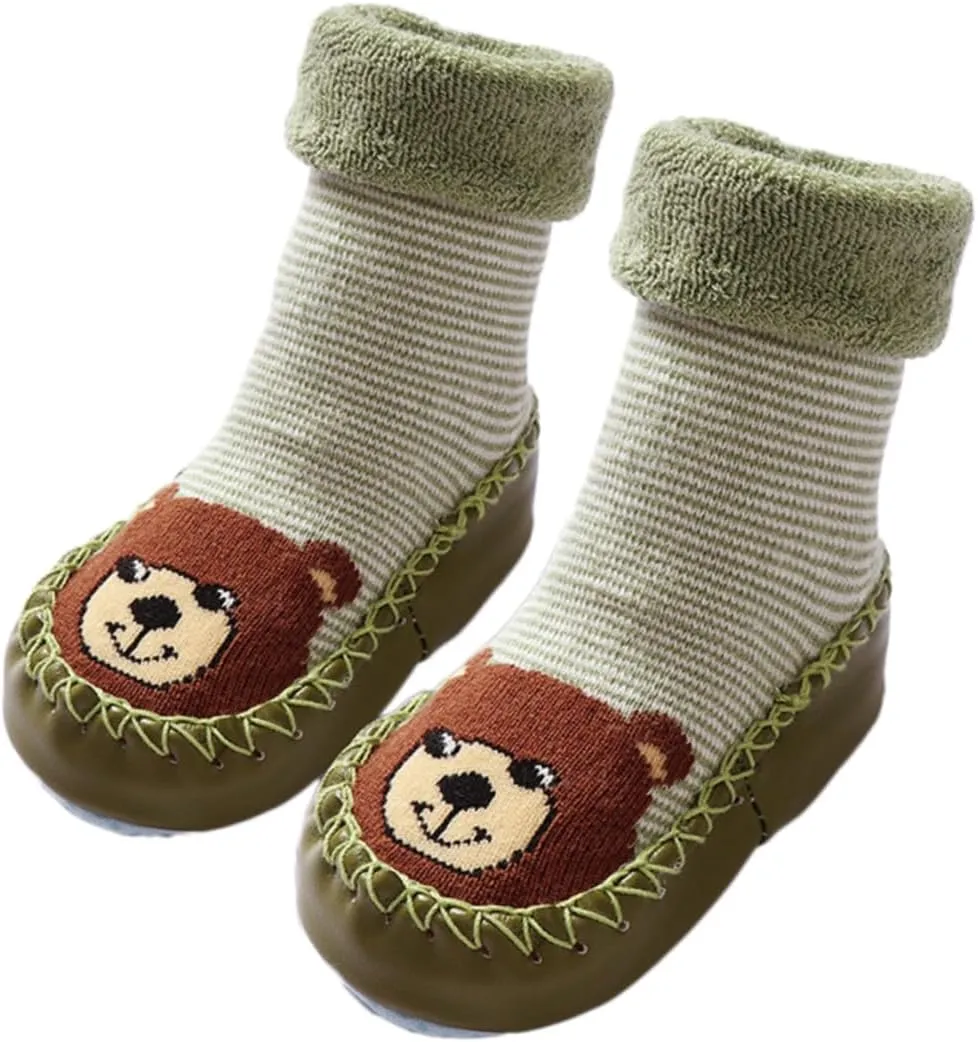 Anti-slip Baby Socks Toddler Learning Walkers Cotton Cartoon Infants 15-23 Months Pair
