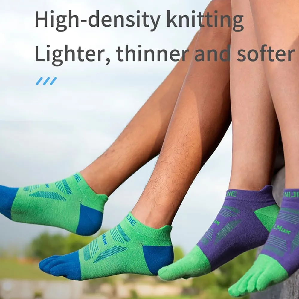 AONIJIE Running Ankle Toe Socks for Men and Women Lightweight Coolmax High Performance Five Finger Athletic Socks