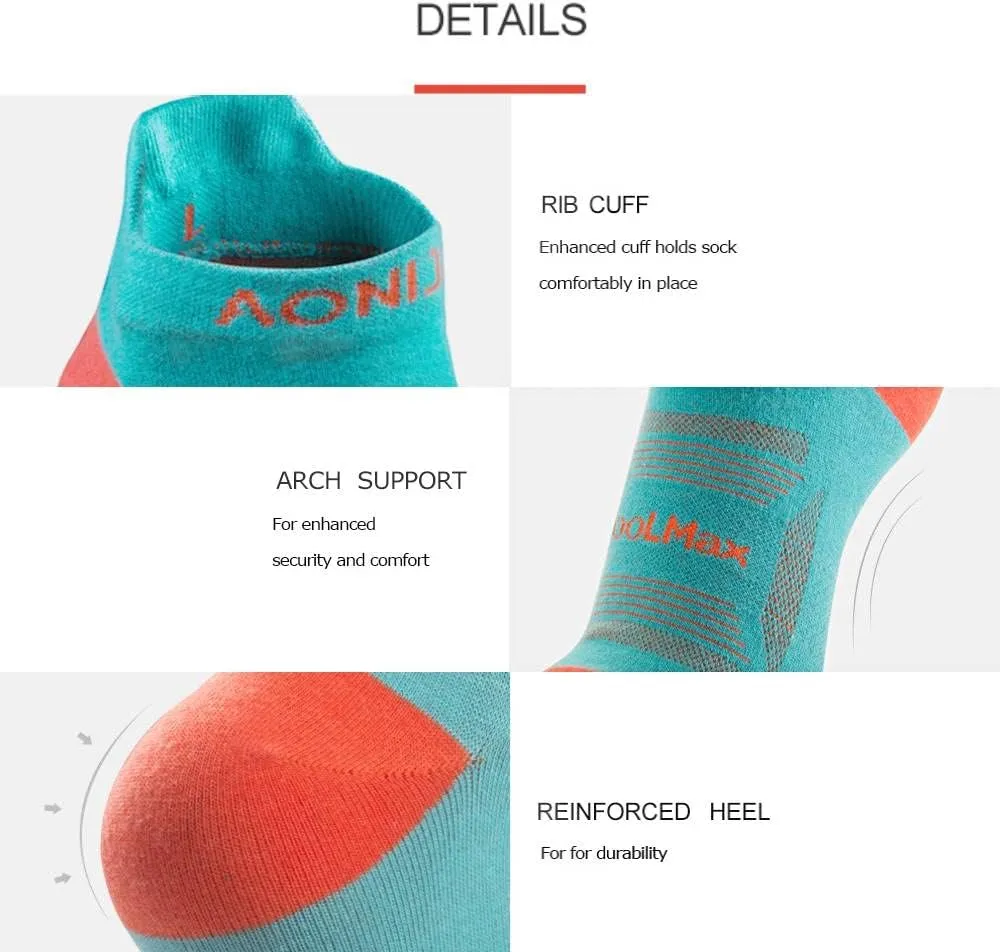 AONIJIE Running Ankle Toe Socks for Men and Women Lightweight Coolmax High Performance Five Finger Athletic Socks
