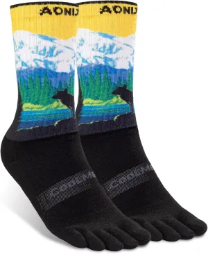 AONIJIE Toe Socks for Men and Women Athletic Hiking Coolmax Socks with toes - Soft Comfortable and Moisture Wicking
