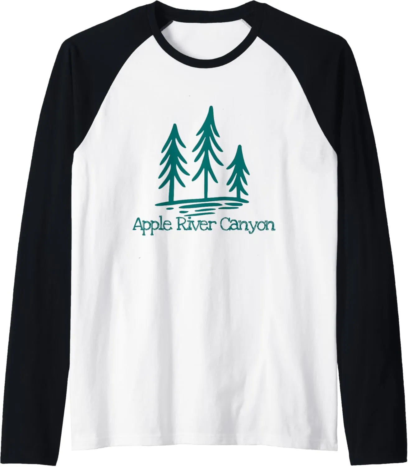 Apple River Canyon State Park Camping Rustic Trees Woods Raglan Baseball Tee