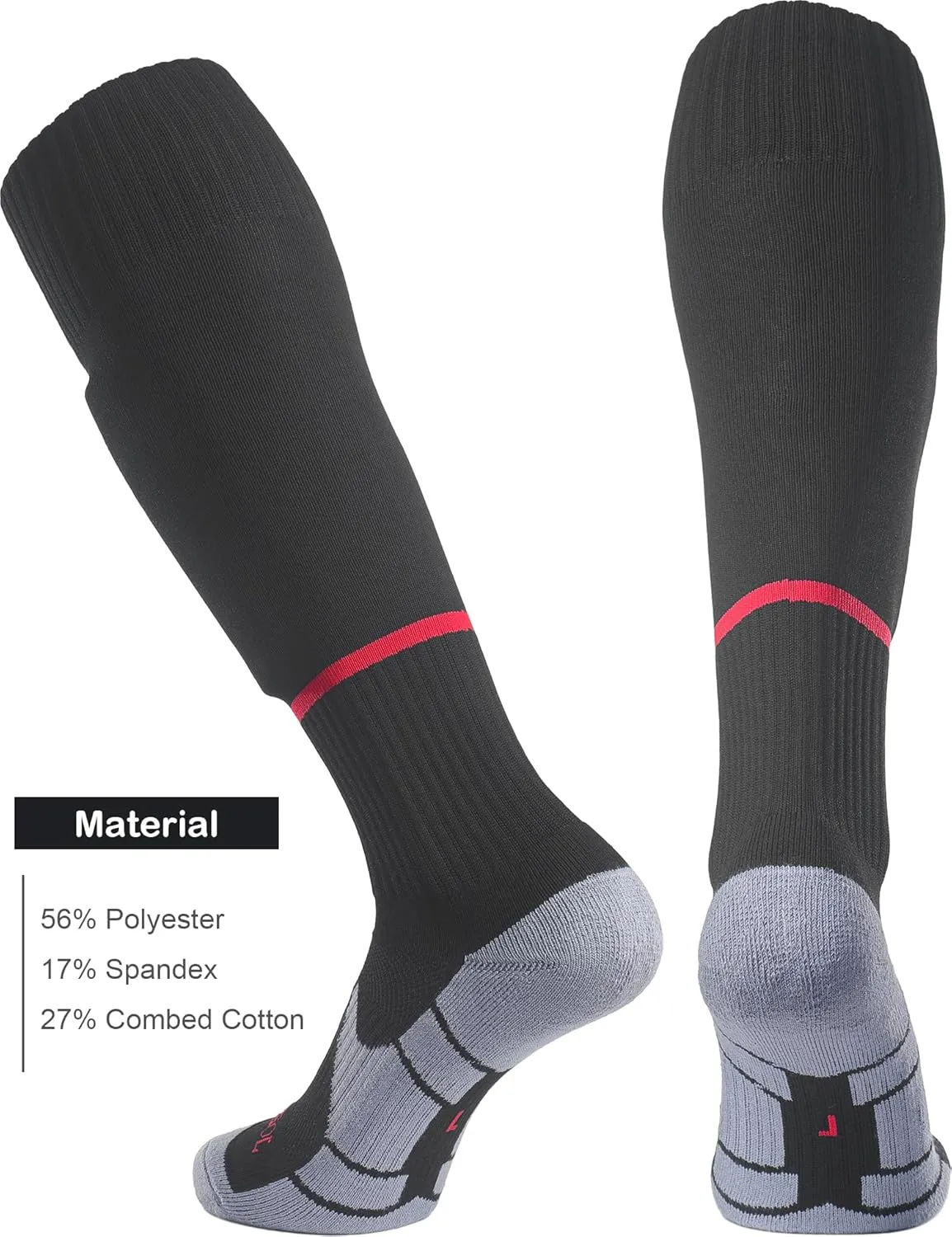 APTESOL Knee High Soccer Socks (1/3/5 Pair) Team Sport Cushion Athletic Socks for Kids Youth Adult
