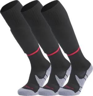 APTESOL Knee High Soccer Socks (1/3/5 Pair) Team Sport Cushion Athletic Socks for Kids Youth Adult