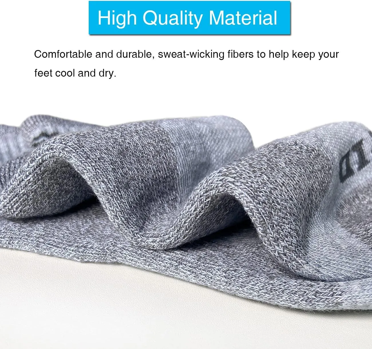 APTYID Men's Cushioned Athletic Running Ankle Socks (6 Pairs)