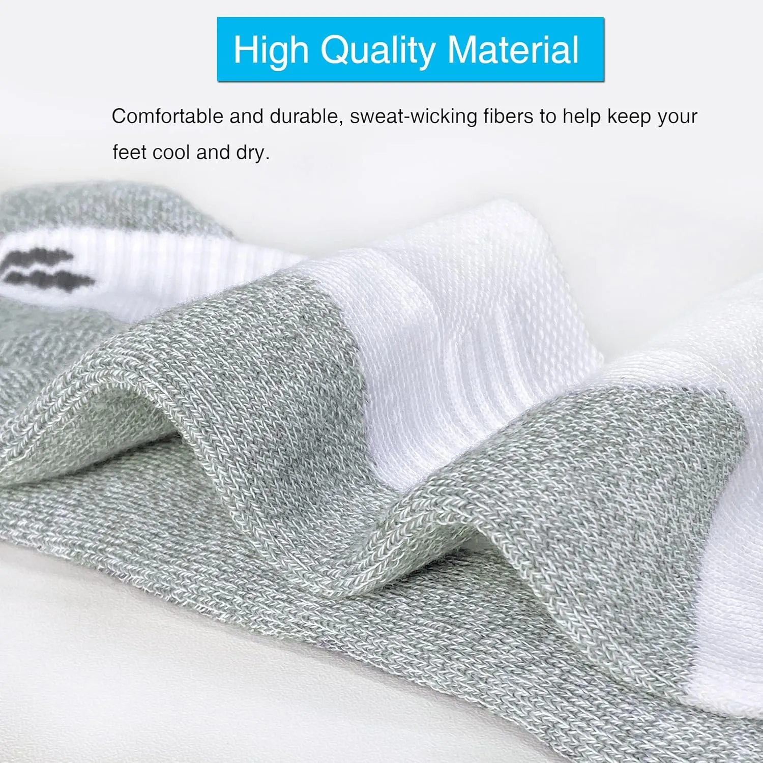 APTYID Men's Cushioned Athletic Running Ankle Socks (6 Pairs)