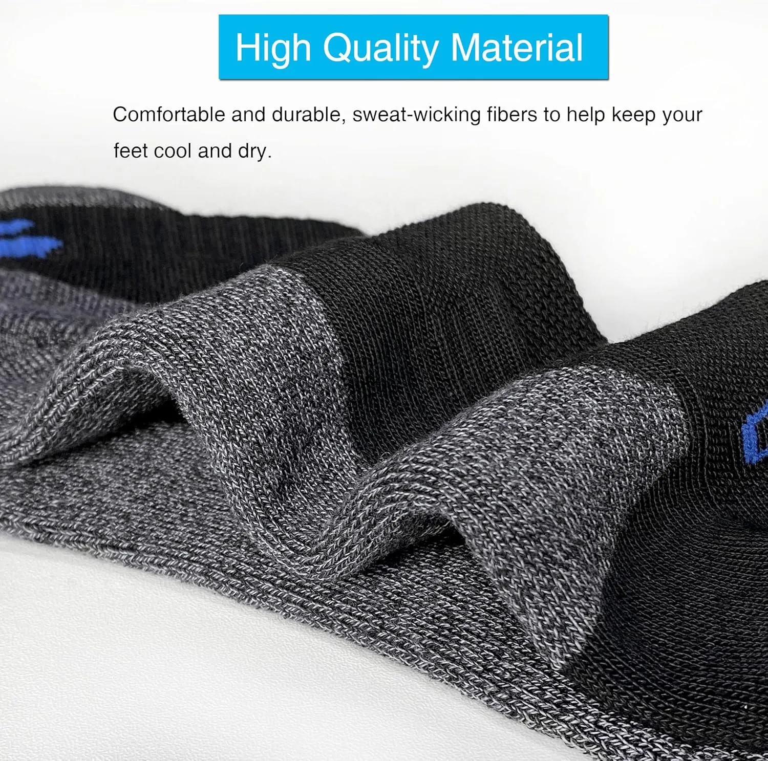 APTYID Men's Cushioned Athletic Running Ankle Socks (6 Pairs)