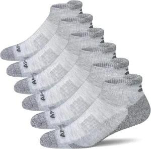 APTYID Men's Cushioned Athletic Running Ankle Socks (6 Pairs)