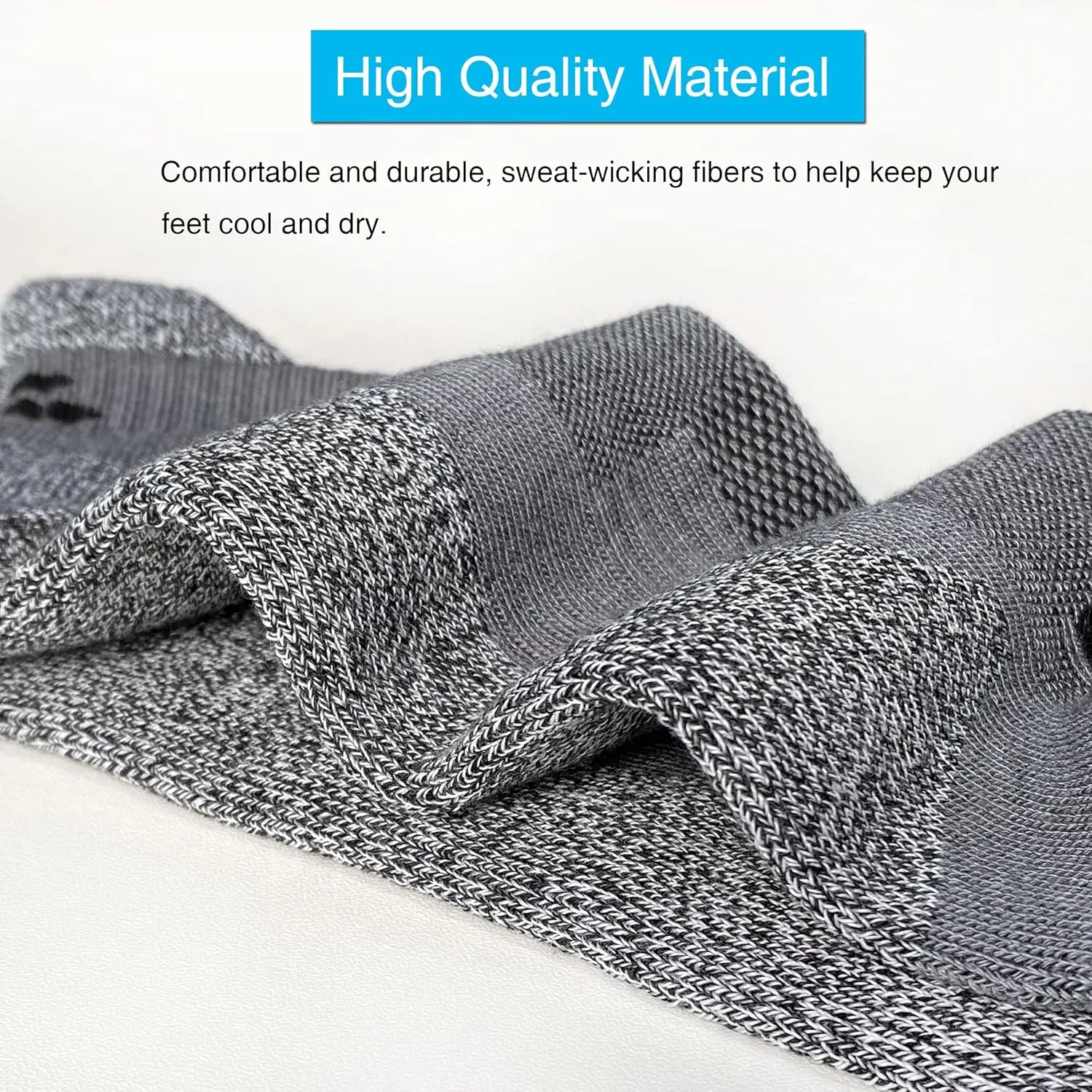 APTYID Men's Cushioned Athletic Running Ankle Socks (6 Pairs)