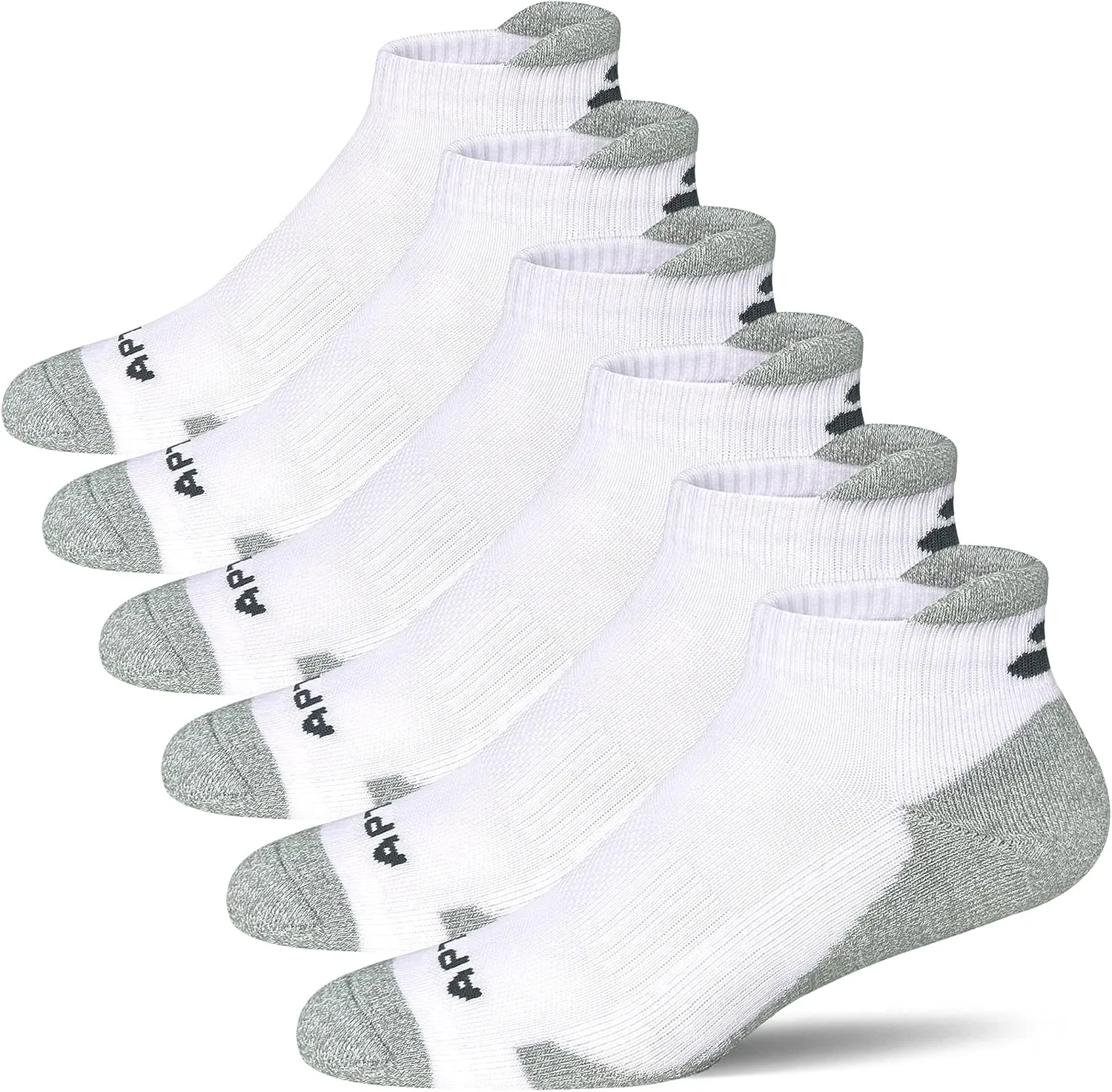 APTYID Men's Cushioned Athletic Running Ankle Socks (6 Pairs)