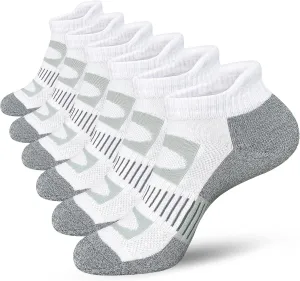 APTYID Women's Athletic Cushioned Ankle Socks Tab Running Socks (6 Pairs)