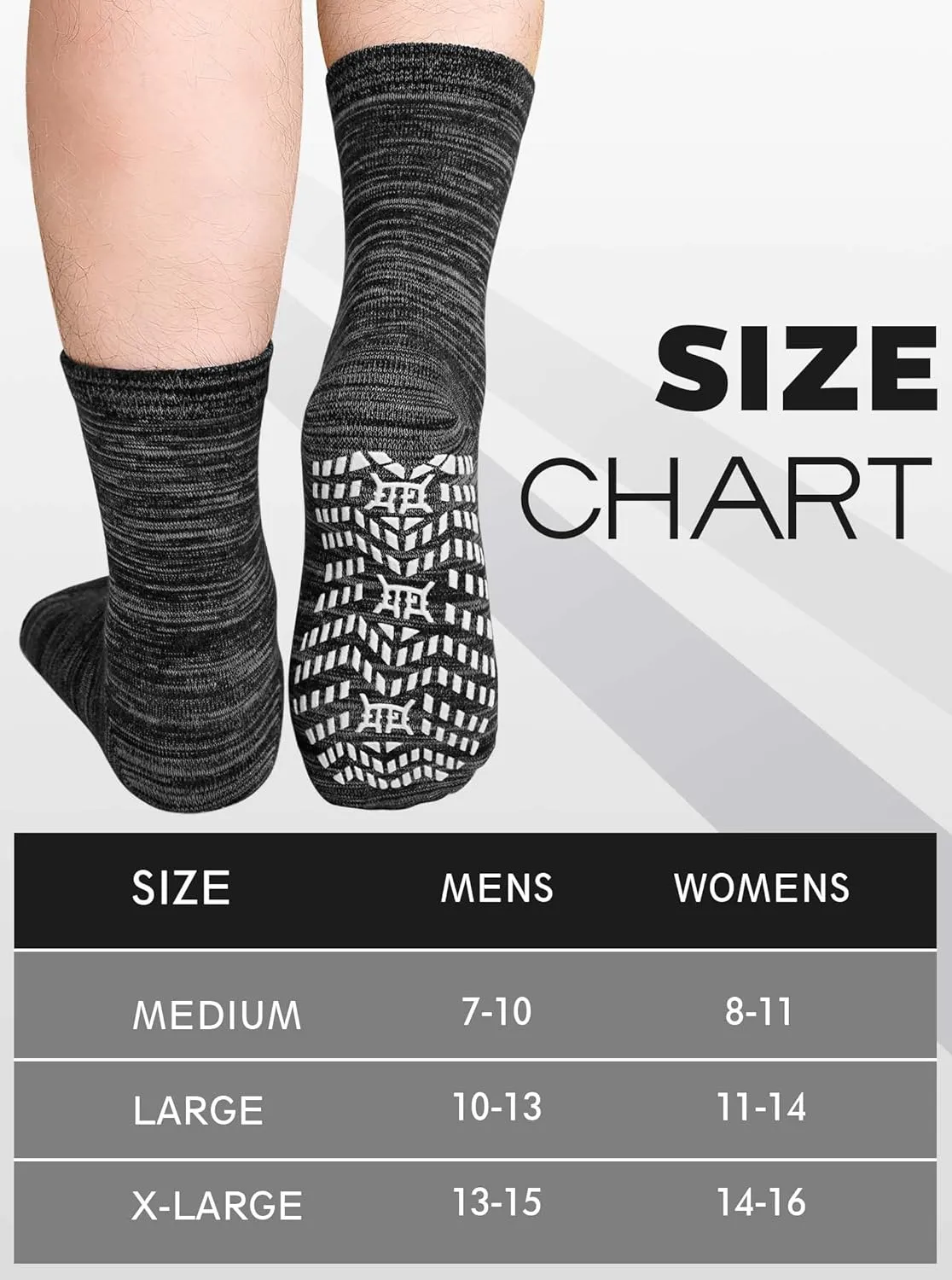Artfasion Non Slip Socks Men: Women Grip Anti Slip Socks for Seniors Hospital Yoga Pilates