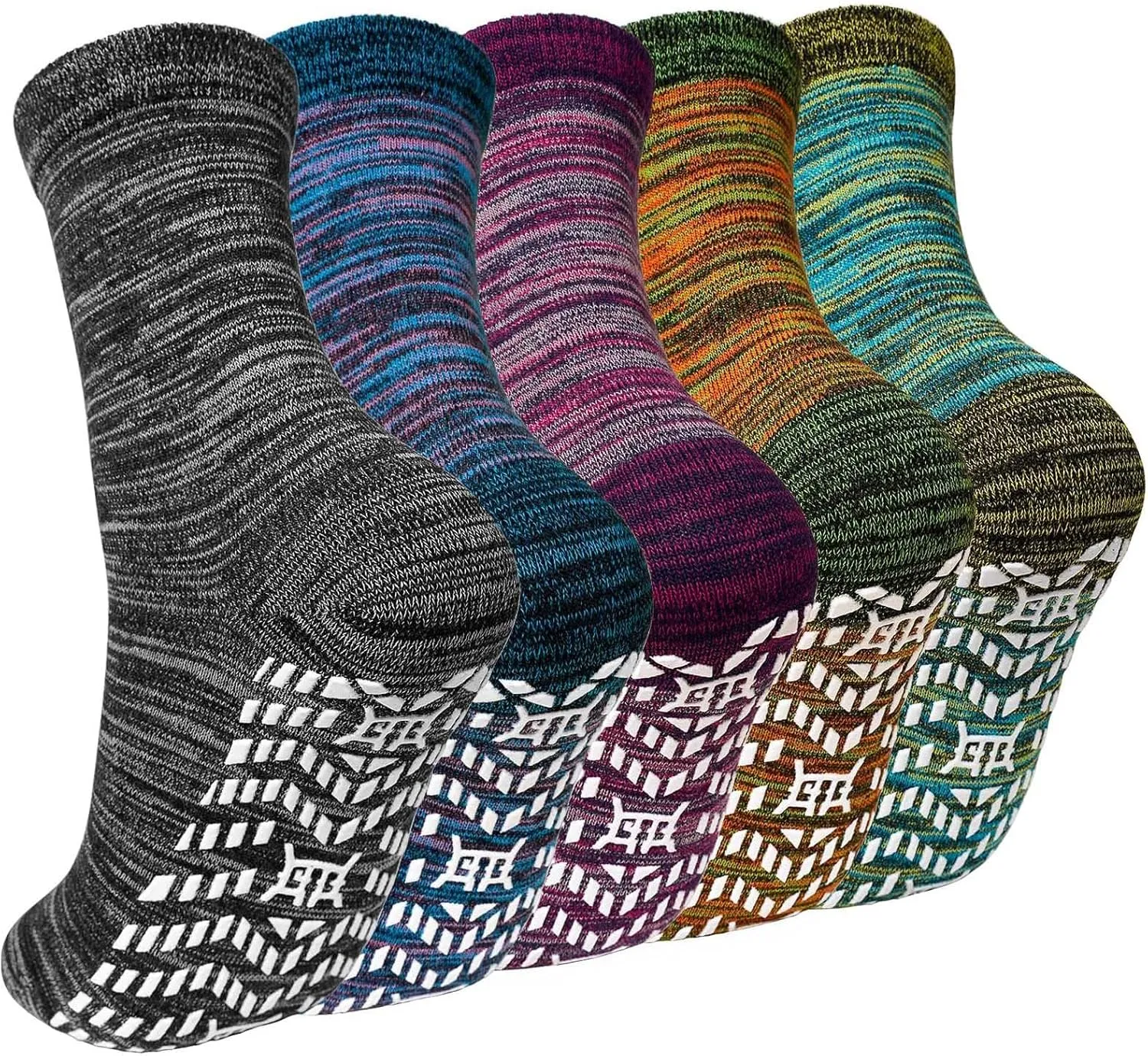 Artfasion Non Slip Socks Men: Women Grip Anti Slip Socks for Seniors Hospital Yoga Pilates