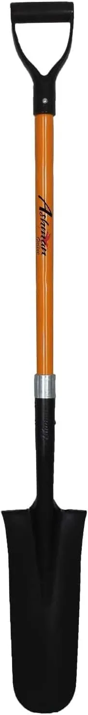Ashman Drain Spade Shovel (Pack of 6) - 48-Inch Long D Handle Spade - Heavy Duty Handle with Thick Metal Blade - Premium Quality Orange Multi Purpose Shovel.