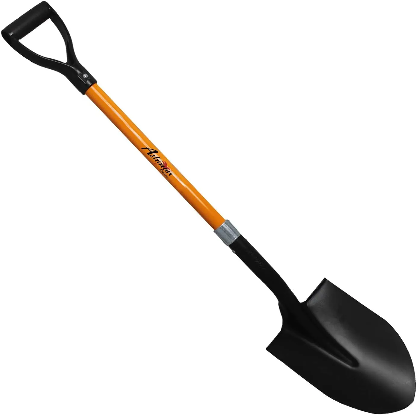 Ashman Heavy-Duty Digging Shovel (2 Pack) with Trenching Blade and 41-Inch Comfortable Handle - Ideal for Garden, Landscaping, Construction, and Masonry - Perfect for Digging Soil, Dirt, and Gravel.
