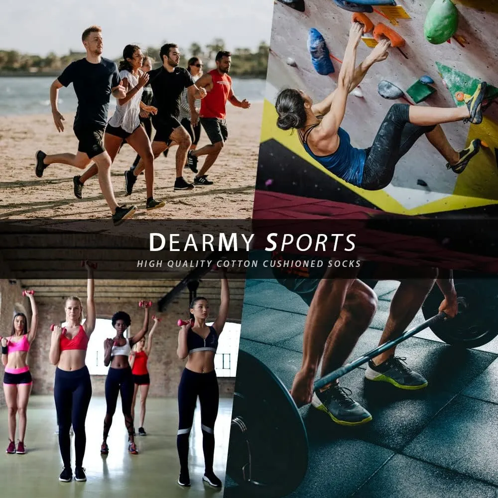 Athletic Hiking Socks for Women/Men Best Gifts/Cushioned Moisture Wicking Sports Socks(5Pairs)