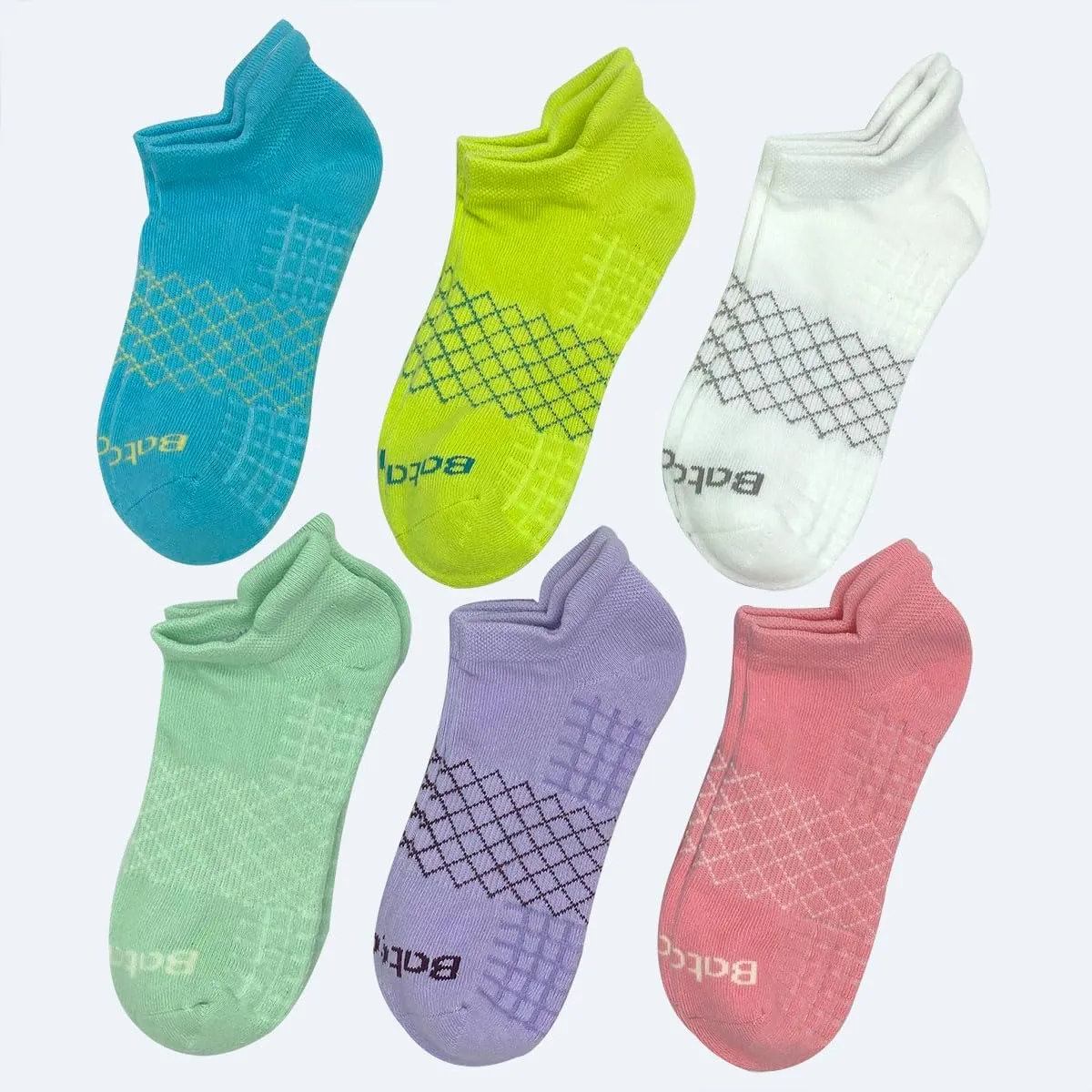 Athletic Running Ankle Socks, Low Cut Cushioned Anti-Blister Tab Sports Socks Men Women 6Pairs