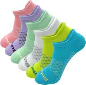 Athletic Running Ankle Socks, Low Cut Cushioned Anti-Blister Tab Sports Socks Men Women 6Pairs